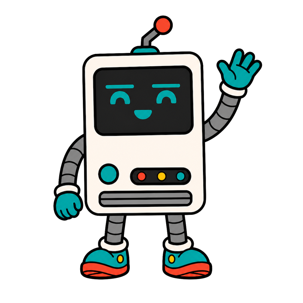 JotBot waving hello